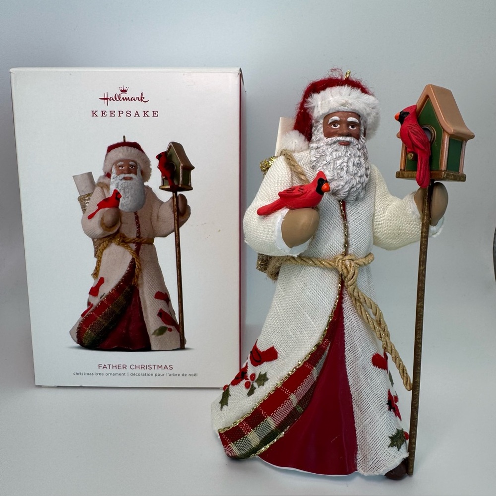 Hallmark Keepsake Father Christmas Ornament 2018 Cardinals Birdhouse